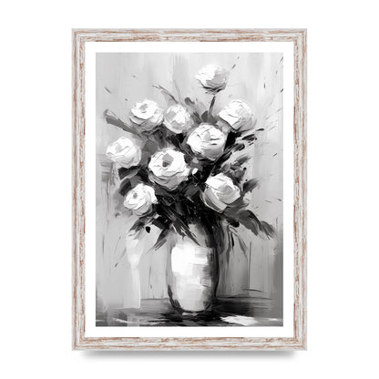 Abstract Harmony in Black and White Acrylic