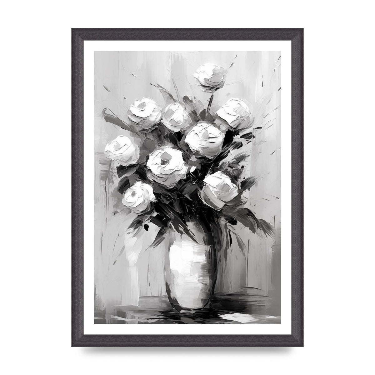 Abstract Harmony in Black and White Acrylic