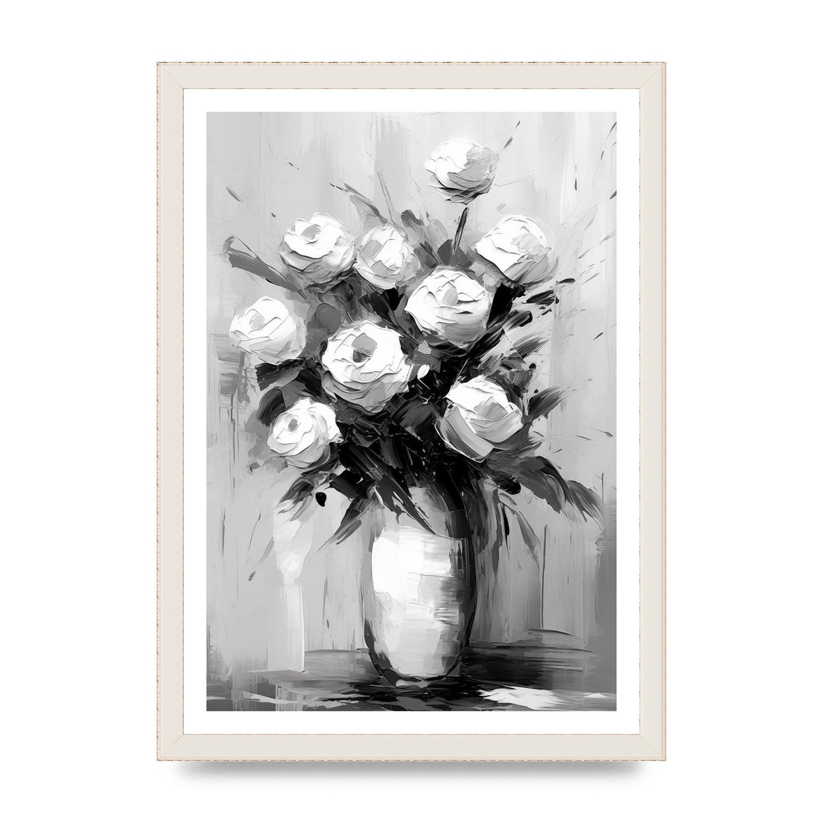 Abstract Harmony in Black and White Acrylic