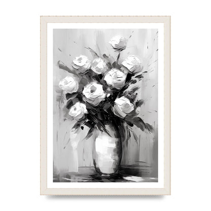 Abstract Harmony in Black and White Acrylic