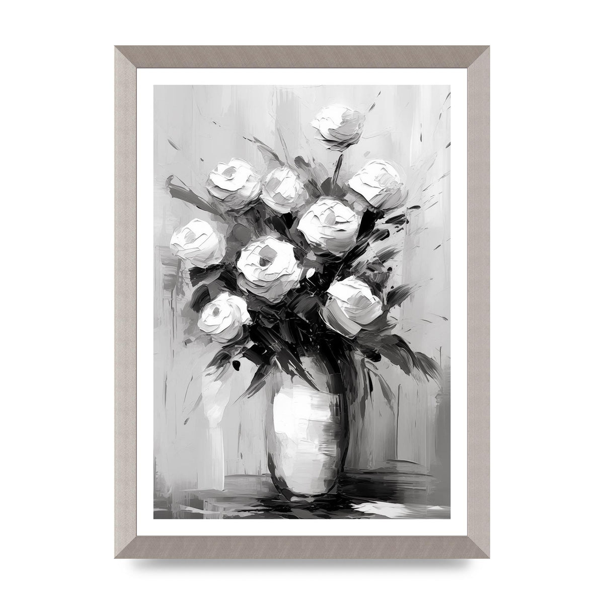 Abstract Harmony in Black and White Acrylic