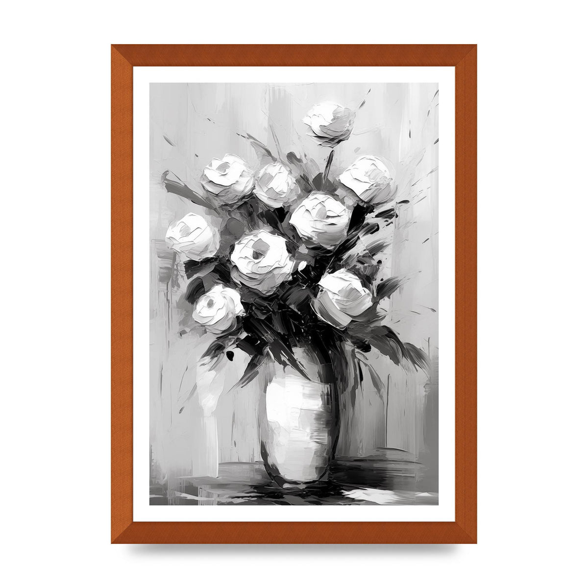 Abstract Harmony in Black and White Acrylic