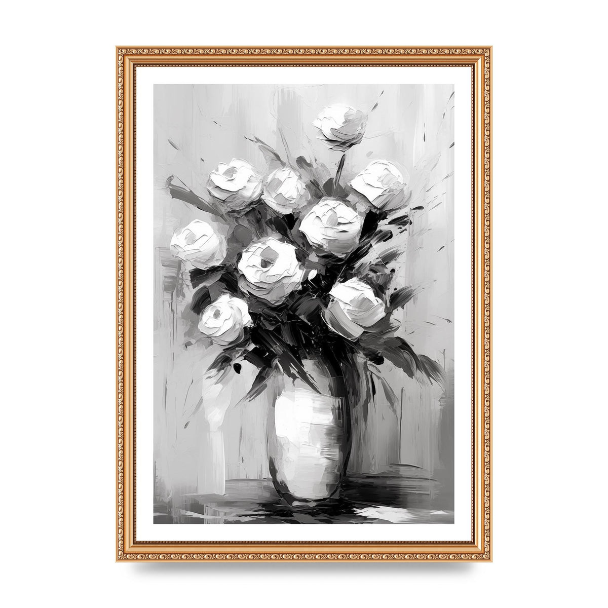 Abstract Harmony in Black and White Acrylic