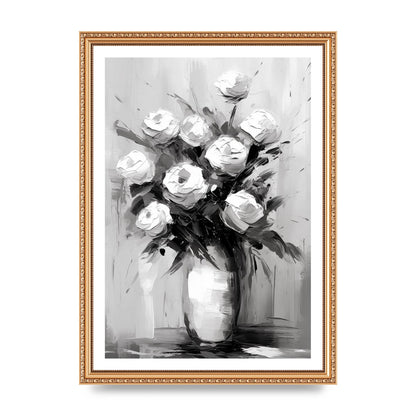 Abstract Harmony in Black and White Acrylic