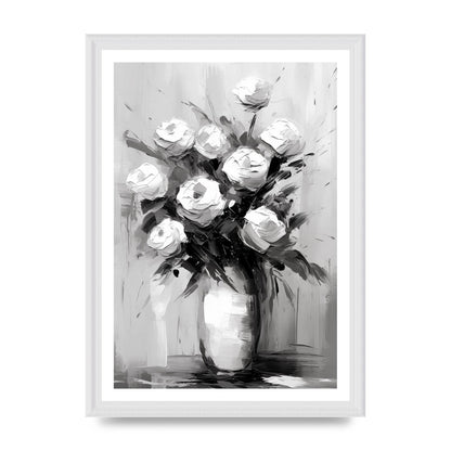 Abstract Harmony in Black and White Acrylic