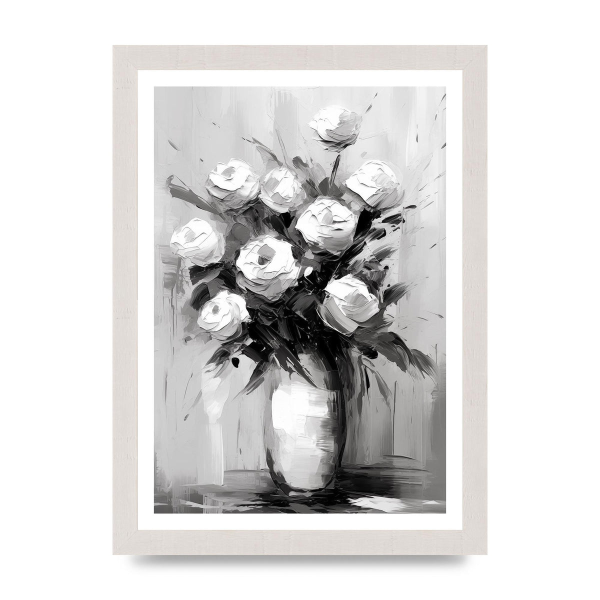 Abstract Harmony in Black and White Acrylic