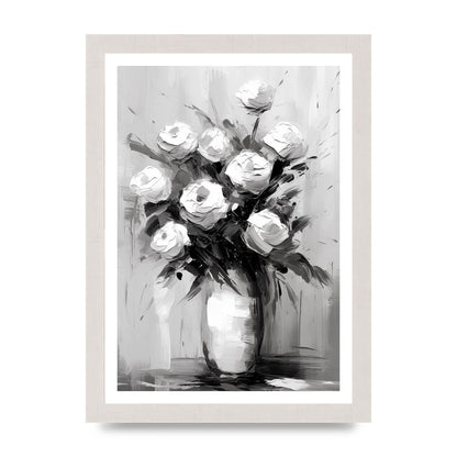Abstract Harmony in Black and White Acrylic