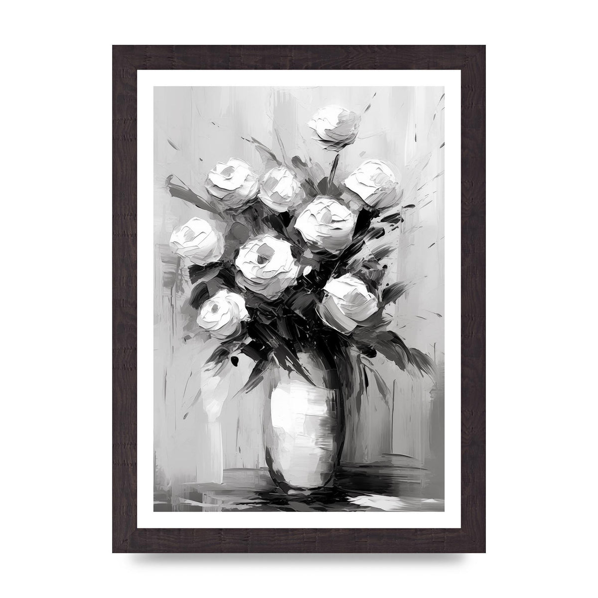Abstract Harmony in Black and White Acrylic