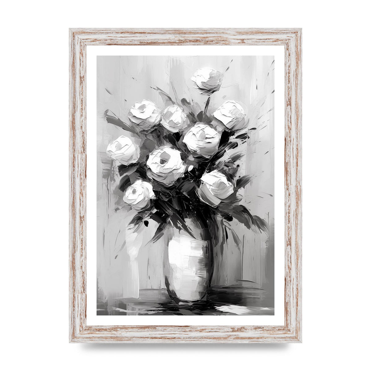 Abstract Harmony in Black and White Acrylic