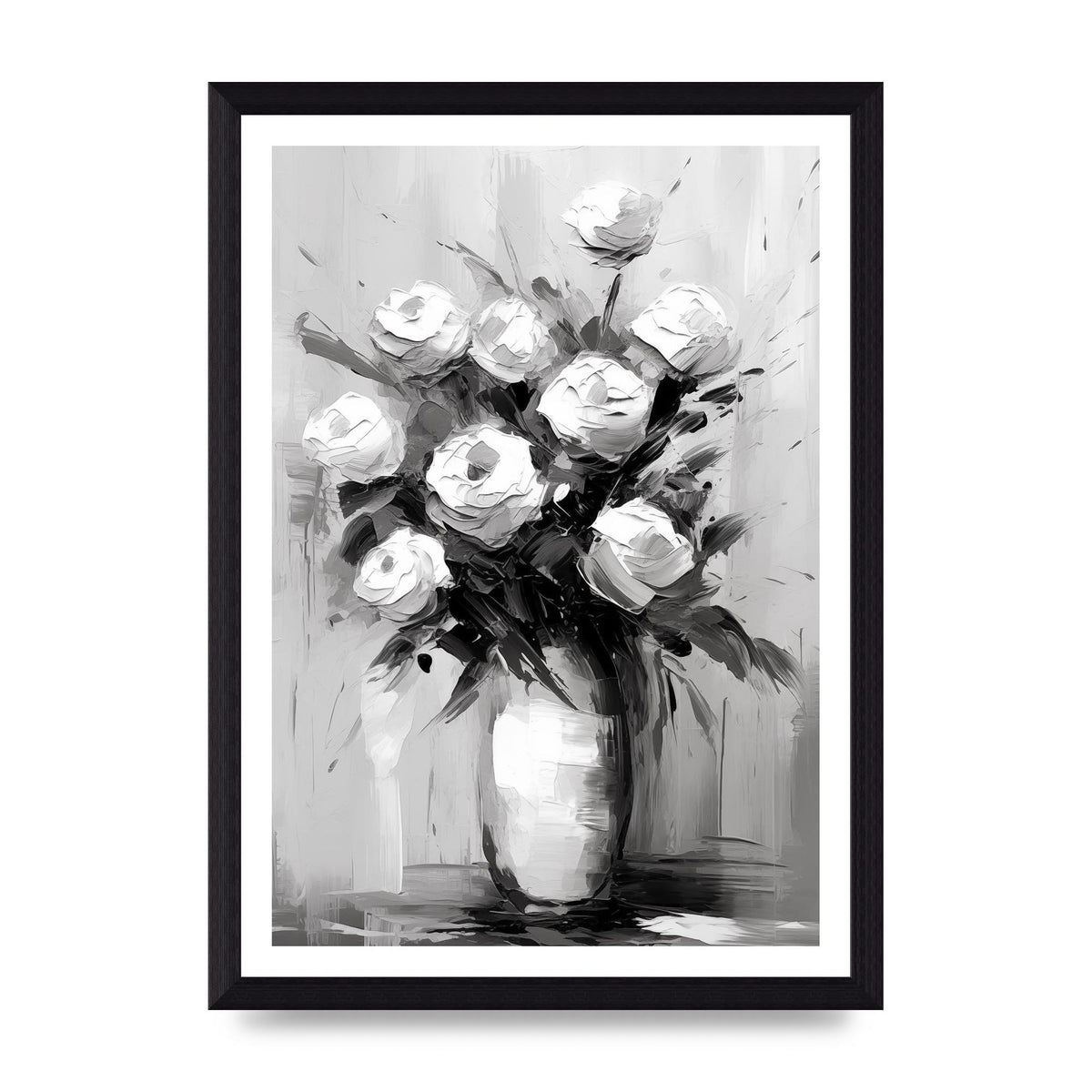 Abstract Harmony in Black and White Acrylic