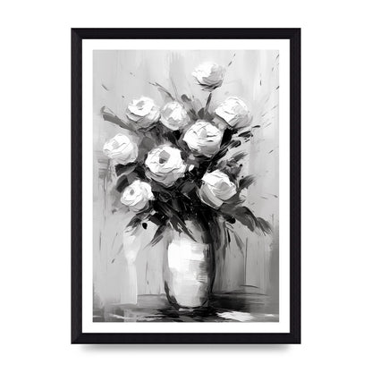 Abstract Harmony in Black and White Acrylic