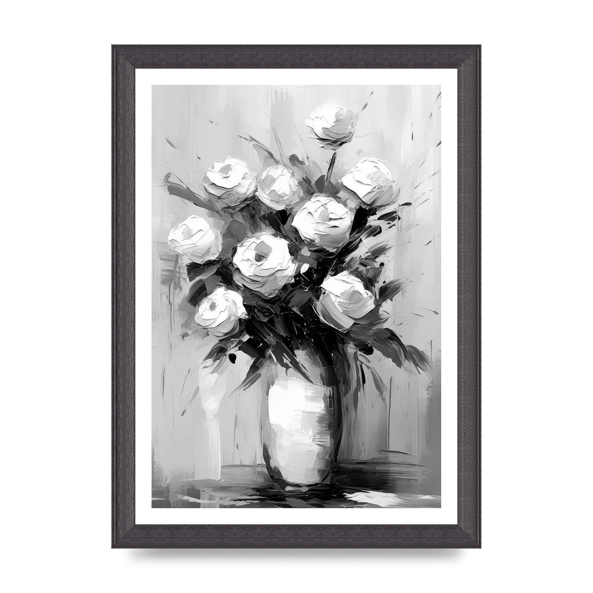 Abstract Harmony in Black and White Acrylic