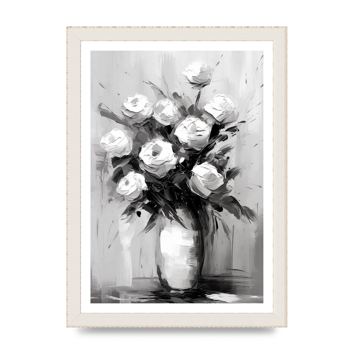Abstract Harmony in Black and White Acrylic