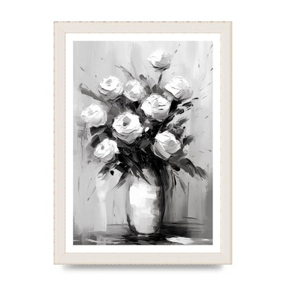 Abstract Harmony in Black and White Acrylic