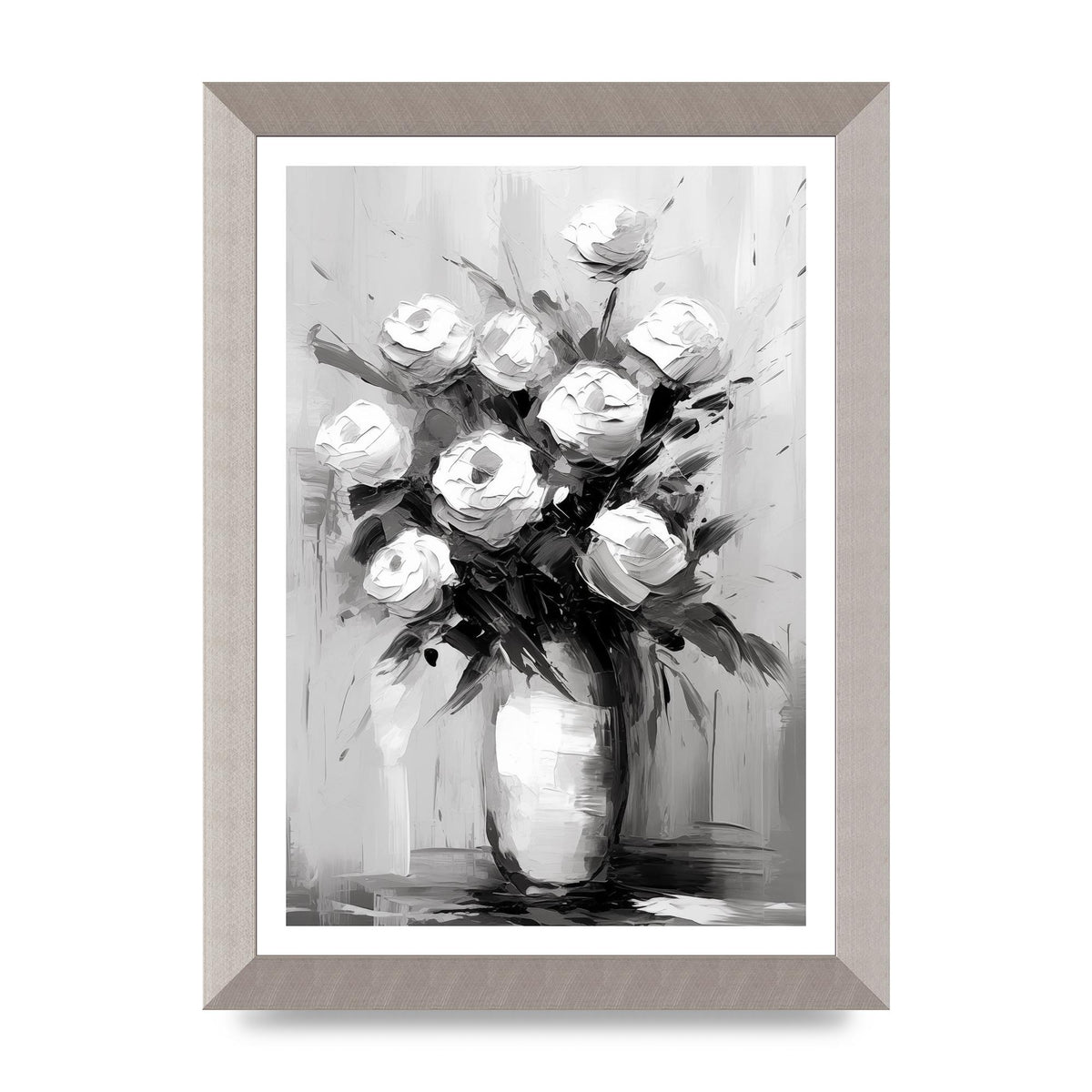 Abstract Harmony in Black and White Acrylic