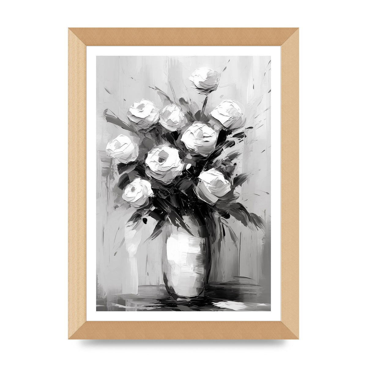 Abstract Harmony in Black and White Acrylic