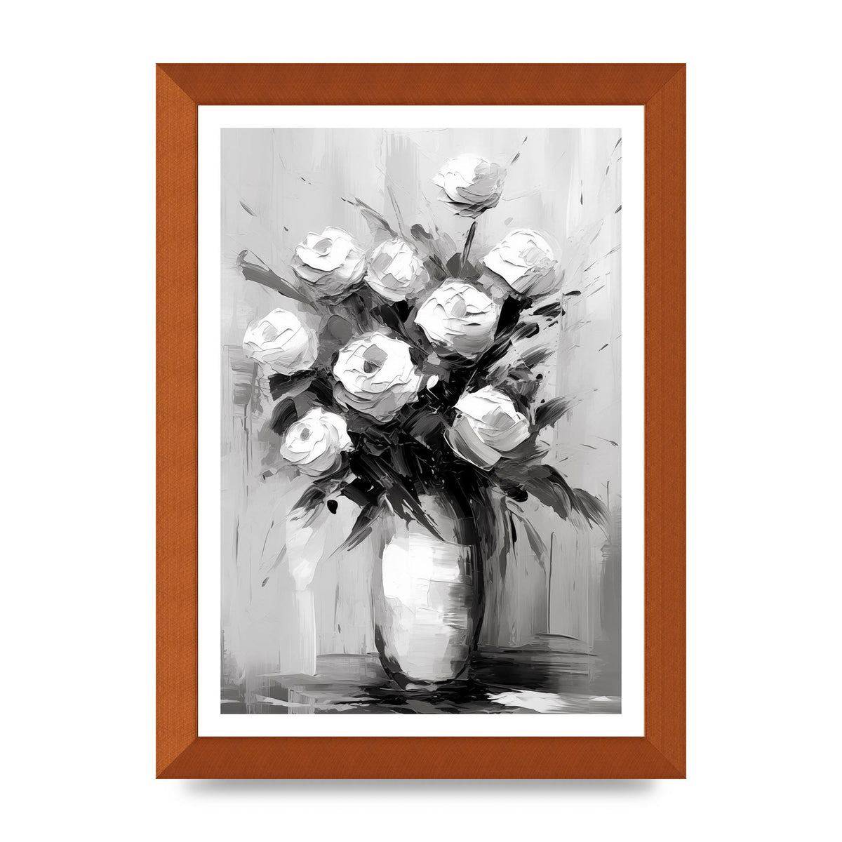Abstract Harmony in Black and White Acrylic