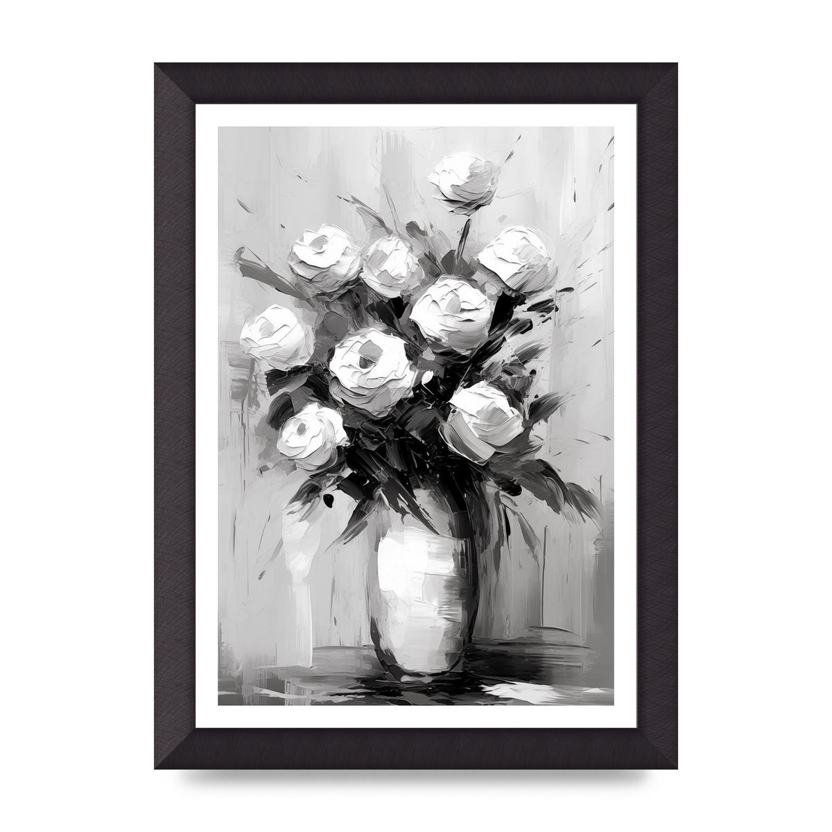 Abstract Harmony in Black and White Acrylic