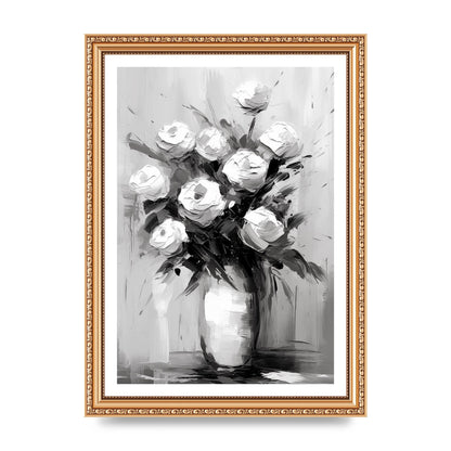Abstract Harmony in Black and White Acrylic