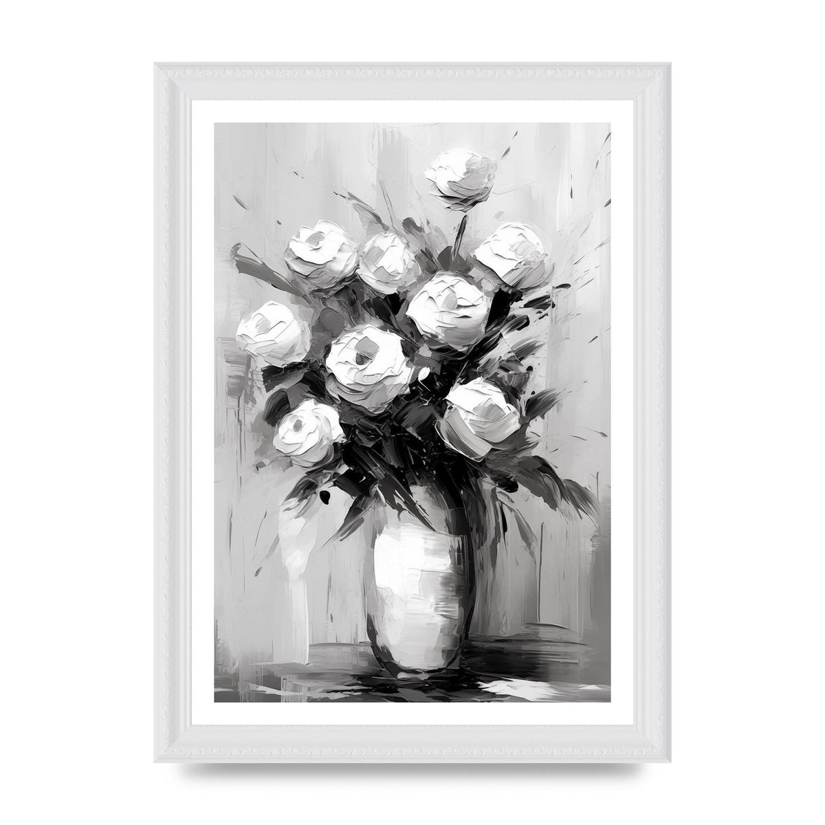Abstract Harmony in Black and White Acrylic