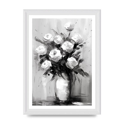 Abstract Harmony in Black and White Acrylic
