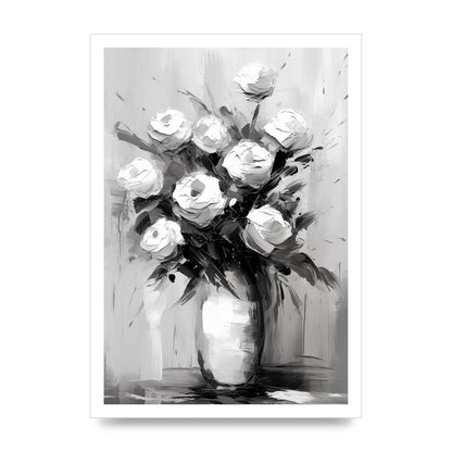 Abstract Harmony in Black and White Acrylic