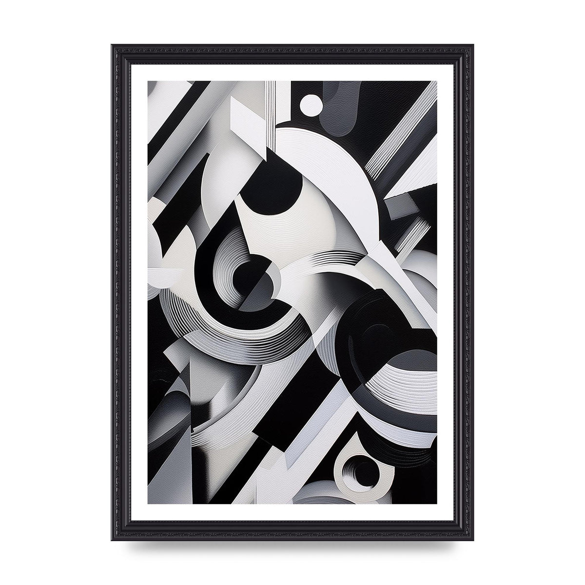 Vibrant Black and White Charcoal Portrait