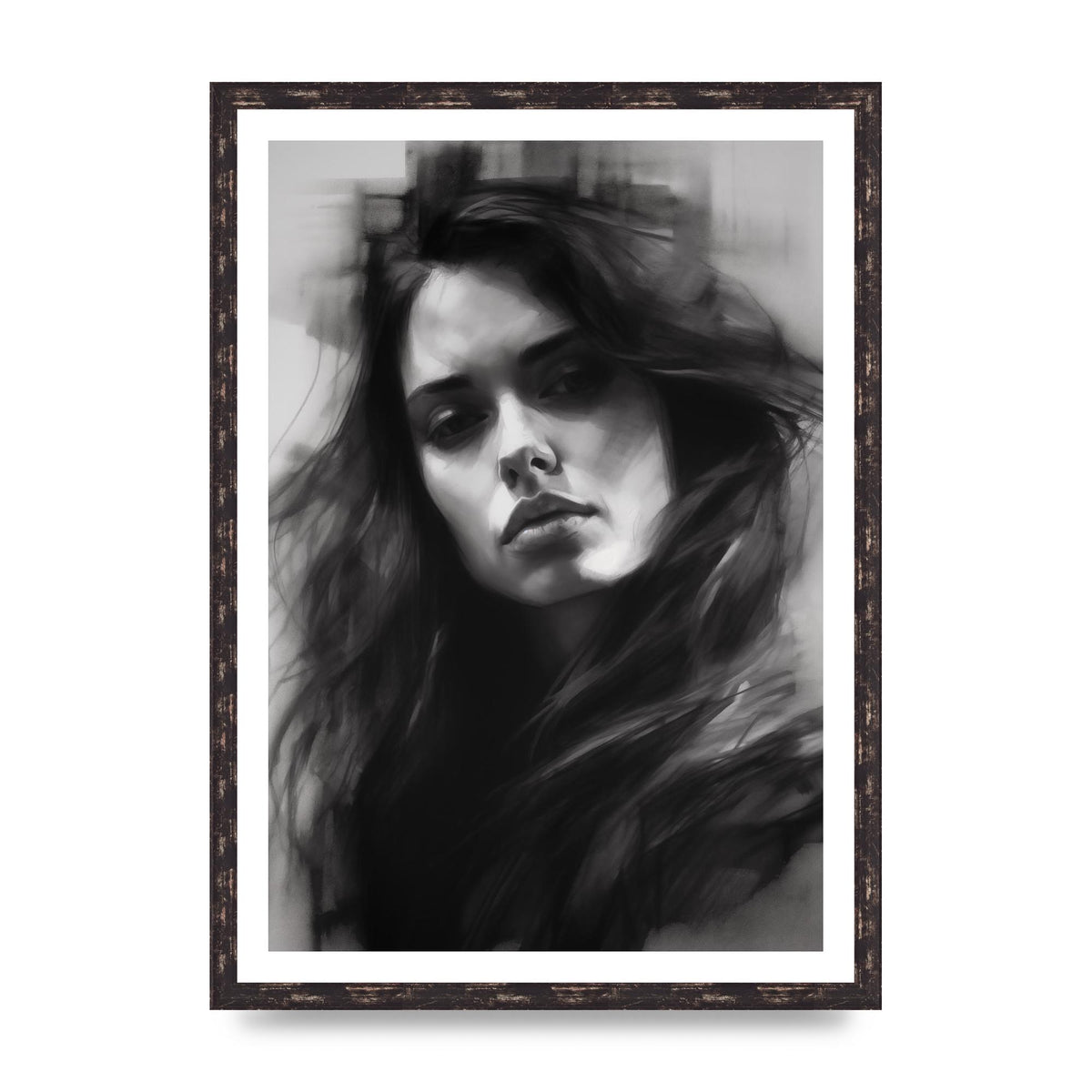 Monet-Inspired Black and White Daisy Duality