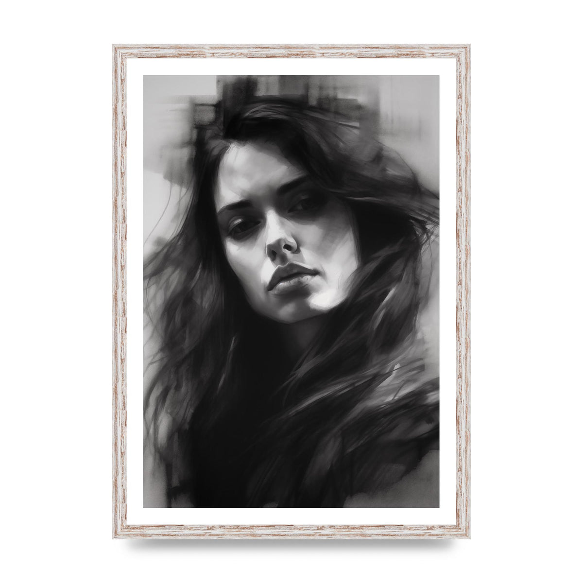 Monet-Inspired Black and White Daisy Duality