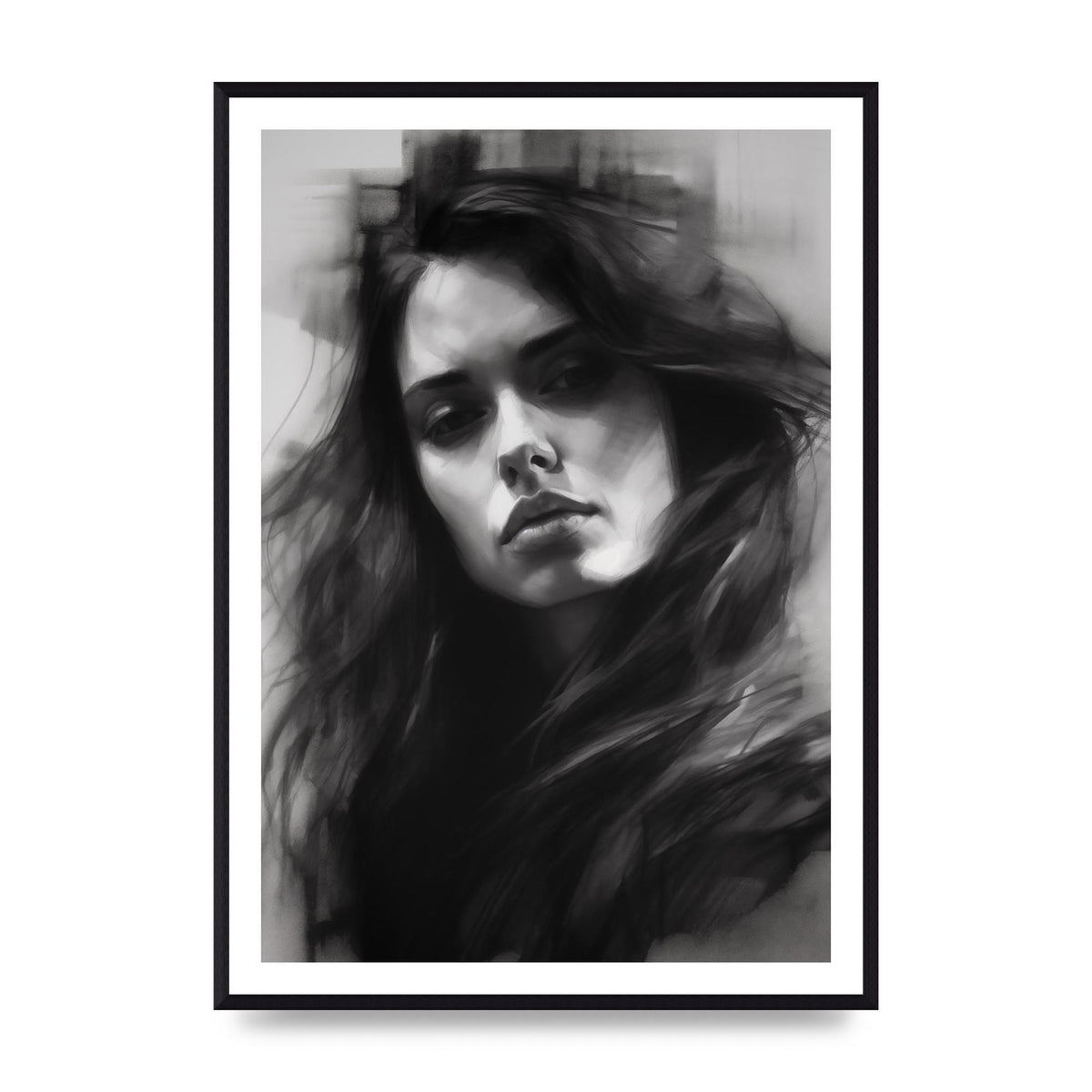 Monet-Inspired Black and White Daisy Duality