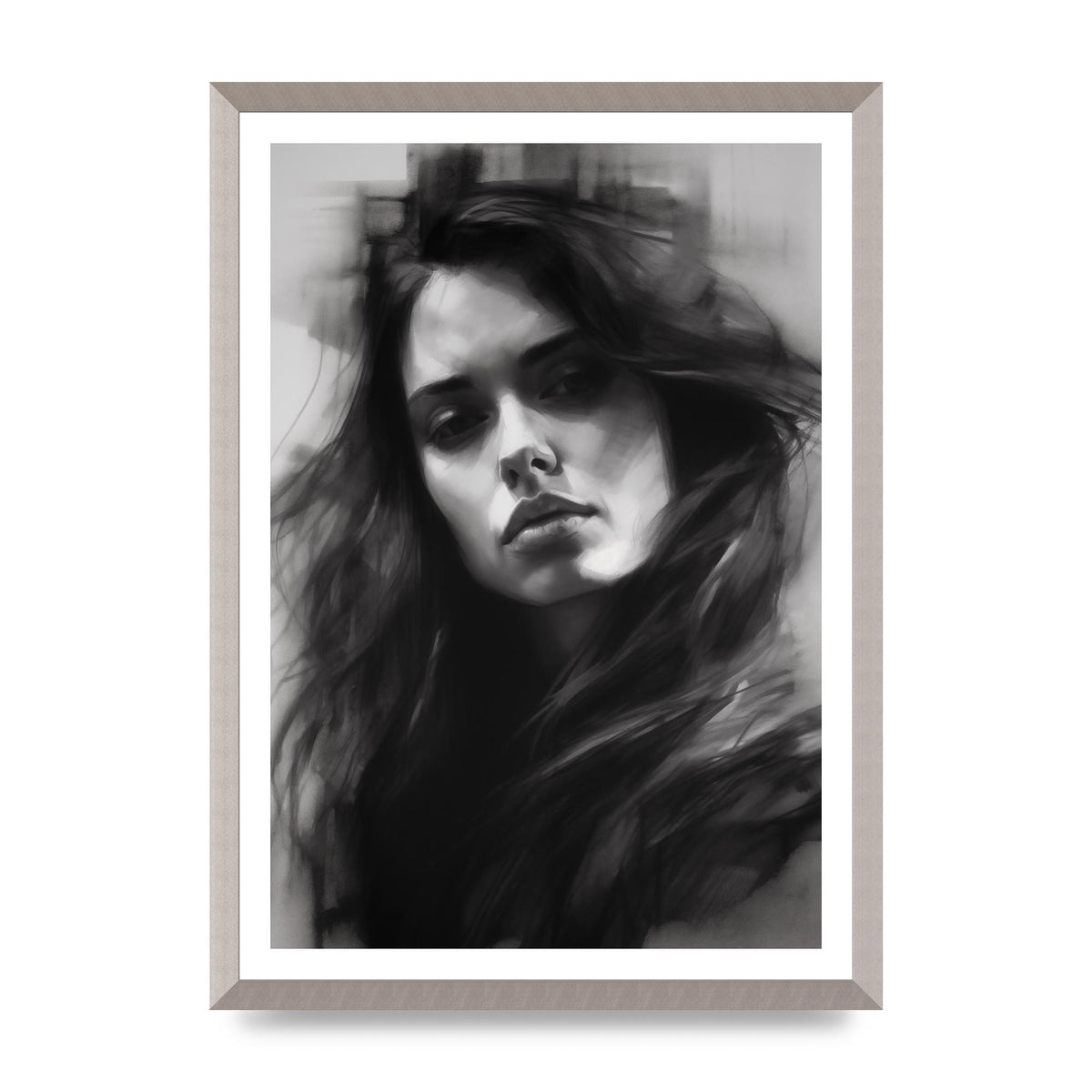 Monet-Inspired Black and White Daisy Duality