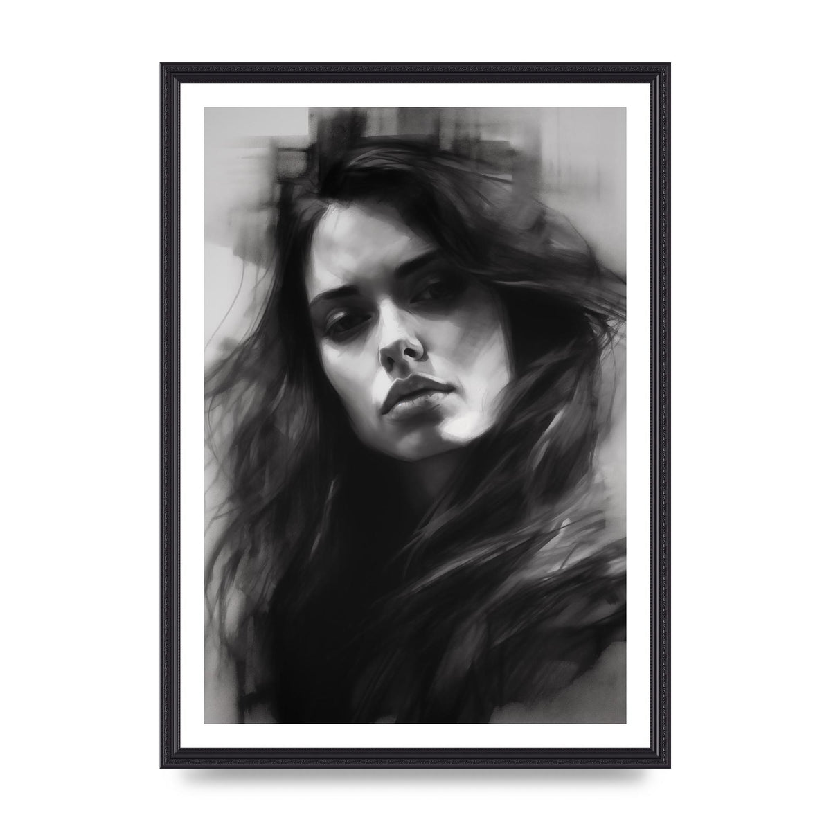 Monet-Inspired Black and White Daisy Duality