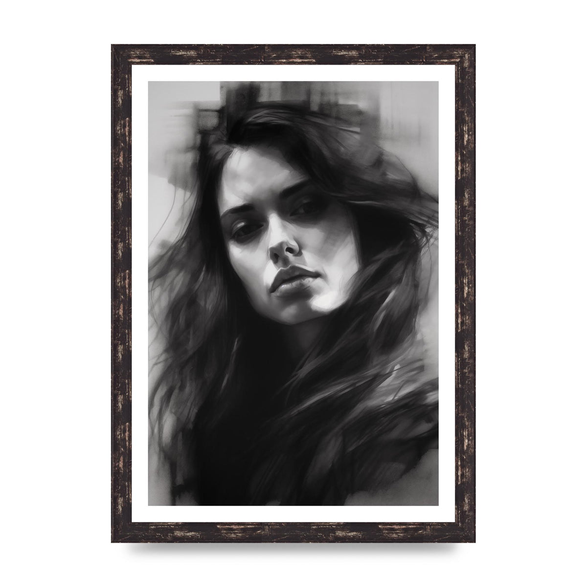 Monet-Inspired Black and White Daisy Duality