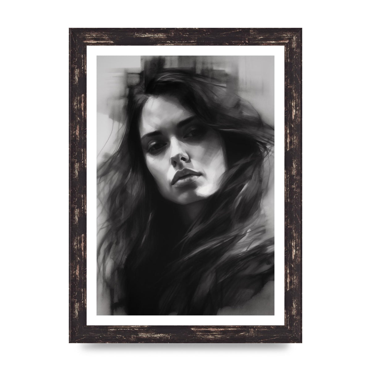 Monet-Inspired Black and White Daisy Duality