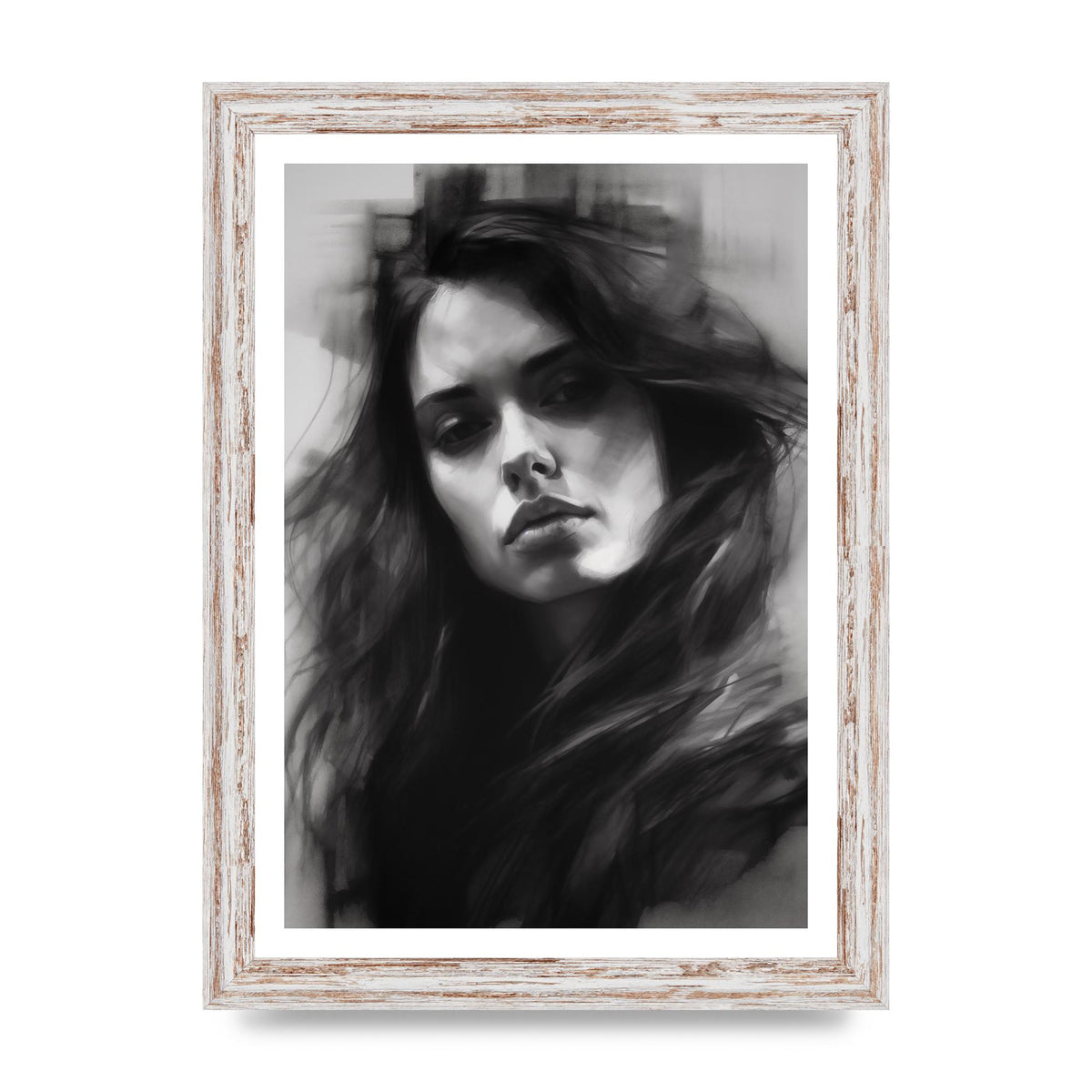 Monet-Inspired Black and White Daisy Duality