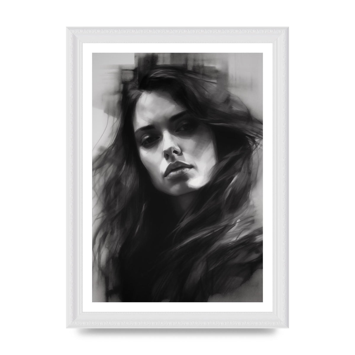 Monet-Inspired Black and White Daisy Duality