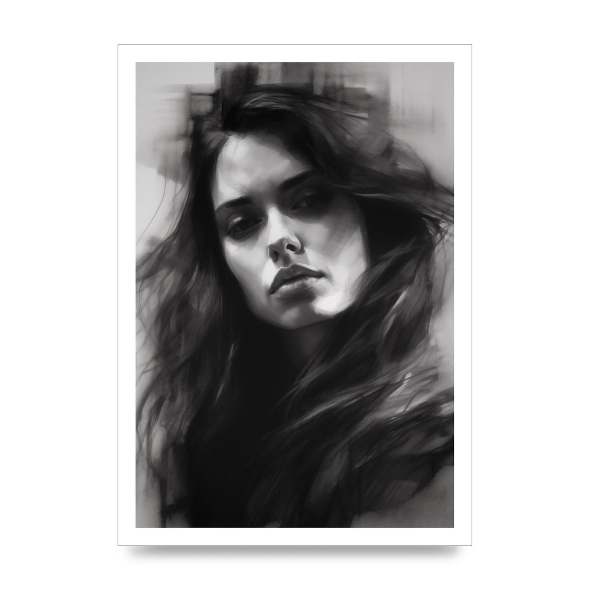 Monet-Inspired Black and White Daisy Duality