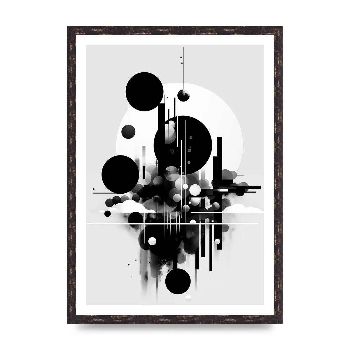 Black and White Art with Negative Space Intrigue