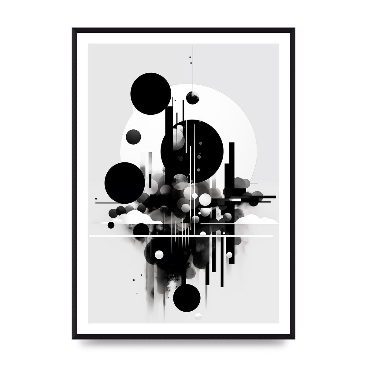 Black and White Art with Negative Space Intrigue