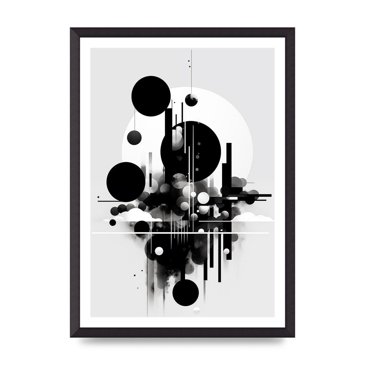 Black and White Art with Negative Space Intrigue