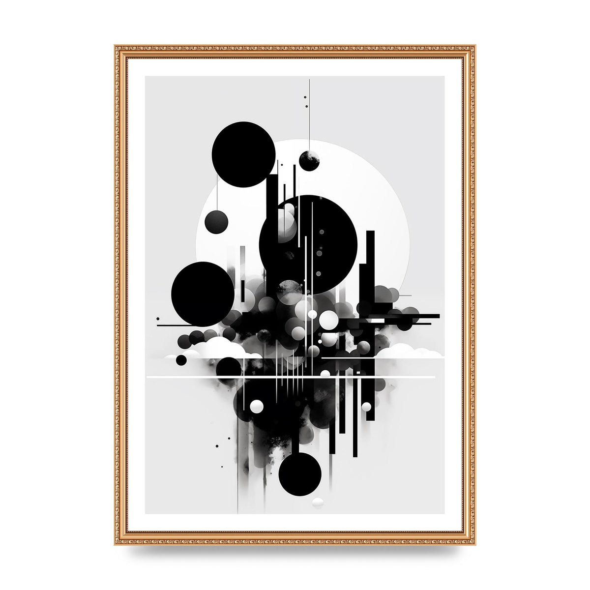 Black and White Art with Negative Space Intrigue