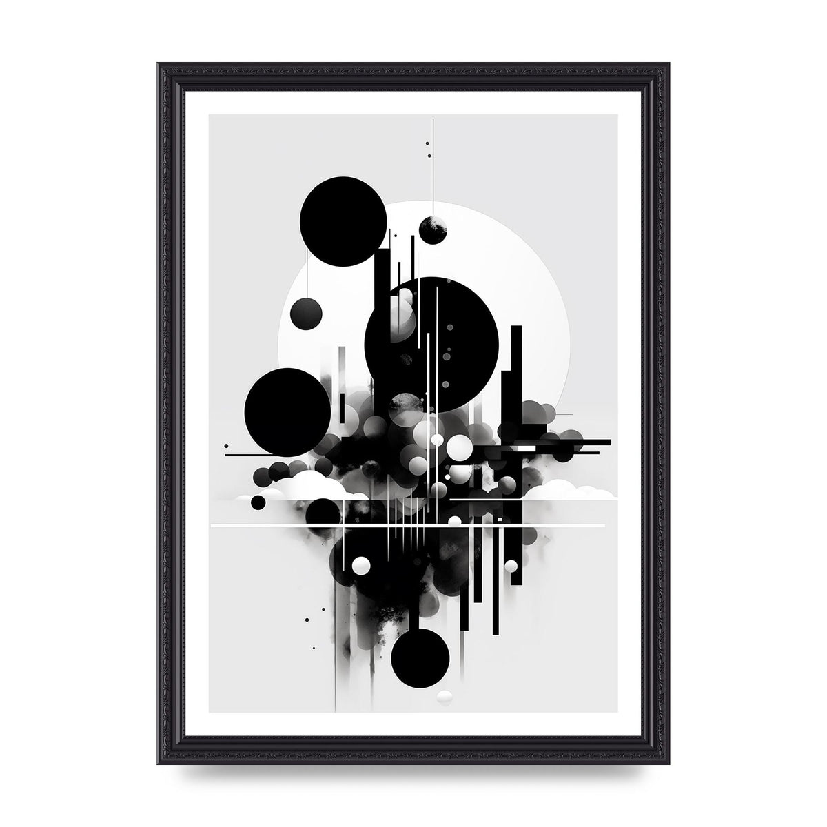 Black and White Art with Negative Space Intrigue