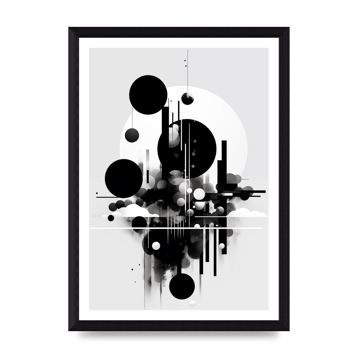Black and White Art with Negative Space Intrigue