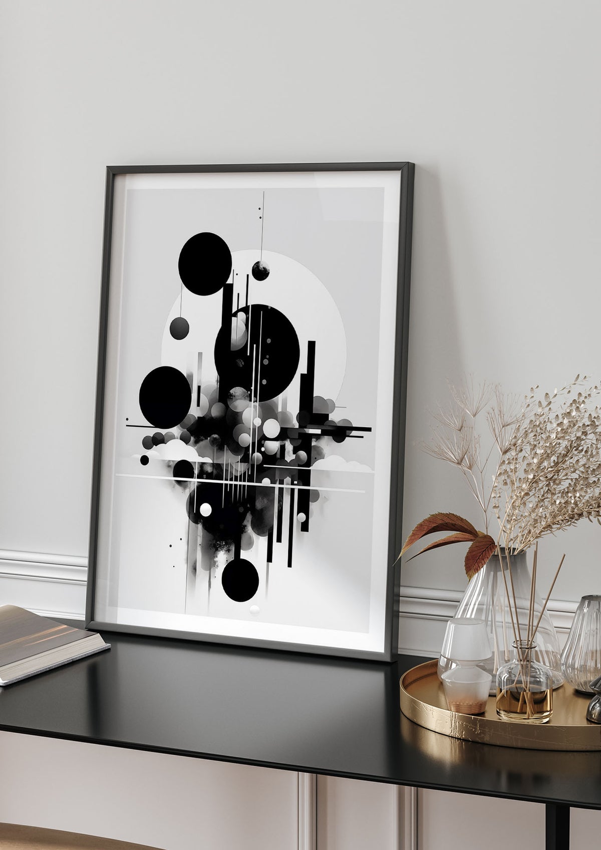 Black and White Art with Negative Space Intrigue