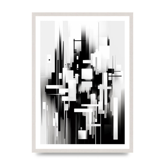 Expressive Oil Painting of Black and White Forest