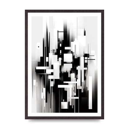 Expressive Oil Painting of Black and White Forest
