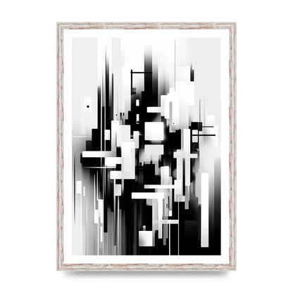 Expressive Oil Painting of Black and White Forest
