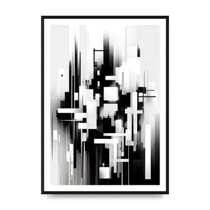 Expressive Oil Painting of Black and White Forest