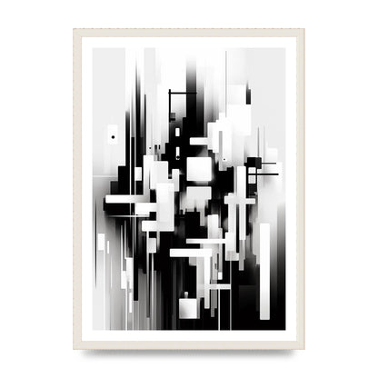 Expressive Oil Painting of Black and White Forest