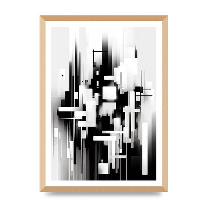 Expressive Oil Painting of Black and White Forest